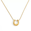 Women's Titanium Steel Asymmetrical Ushaped Goldplated Natural Style Snake Bone Chain Necklaces