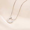 Women's Titanium Steel Asymmetrical Ushaped Goldplated Natural Style Snake Bone Chain Necklaces