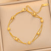 Women's Titanium Steel Beaded Chain Bracelet With Geometric Light Luxury Design And Polished Finish