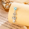 Women's Titanium Steel Bow Inlaid Zircon Personality Ear Nail
