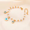 Women's Titanium Steel Bracelet 18K Goldplated With Natural Freshwater Pearl Geometric Heart Shape Flower Design