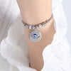 Women's 316L Stainless Steel Bracelet With Retro Personality Exaggerated Eyes Pendant And Geometric Style Electroplated