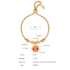Women's 316L Stainless Steel Bracelet With Retro Personality Exaggerated Eyes Pendant And Geometric Style Electroplated