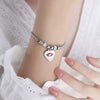 Women's 316L Stainless Steel Bracelet With Retro Personality Exaggerated Eyes Pendant And Geometric Style Electroplated
