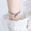 Women's 316L Stainless Steel Bracelet With Retro Personality Exaggerated Eyes Pendant And Geometric Style Electroplated