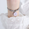 Women's 316L Stainless Steel Bracelet With Retro Personality Exaggerated Eyes Pendant And Geometric Style Electroplated