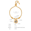 Women's 316L Stainless Steel Bracelet With Retro Personality Exaggerated Eyes Pendant And Geometric Style Electroplated