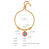 Women's 316L Stainless Steel Bracelet With Retro Personality Exaggerated Eyes Pendant And Geometric Style Electroplated