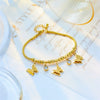 Women's Titanium Steel Butterfly Beaded Electroplated Allmatch Bracelet