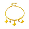 Women's Titanium Steel Butterfly Beaded Electroplated Allmatch Bracelet