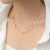 Women's Titanium Steel Butterfly Necklace With French Romantic Style And 18K Gold Plated Electroplating