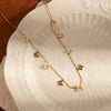 Women's Titanium Steel Butterfly Necklace With French Romantic Style And 18K Gold Plated Electroplating