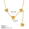 Women's 316L Stainless Steel Butterfly Tassel Necklace Electroplated Light Luxury Fashion Design