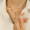 Women's 316L Stainless Steel Butterfly Tassel Necklace Electroplated Light Luxury Fashion Design