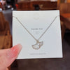 Women's Titanium Steel Copper Microinlaid Zircon Ginkgo Leaf Pendant Necklace With Diamond Design