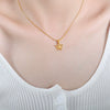 Women's Titanium Steel Crayfish Crab Zodiac Pendant Necklace With Geometric Pattern And Electroplating Treatment Twist Chain