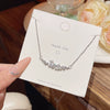 Women's Titanium Steel Cross Chain Jewelry With Mixed Gemstone Setting Animal Zodiac Pendant And Zirconia Design Light Luxury Style