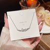 Women's Titanium Steel Cross Chain Jewelry With Mixed Gemstone Setting Animal Zodiac Pendant And Zirconia Design Light Luxury Style