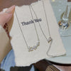 Women's Titanium Steel Cross Chain Light Luxury Style Bow Zircon Mixed Gemstone Setting Pendant Necklace