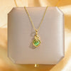 Women's Titanium Steel Cross Chain Necklace With Geometric Pattern And Mixed Gemstone Inlay Light Luxury Style