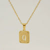 Women's 316L Stainless Steel Cross Chain Necklace With Hollow Letter Pendant
