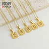 Women's 316L Stainless Steel Cross Chain Necklace With Hollow Letter Pendant