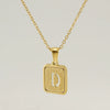 Women's 316L Stainless Steel Cross Chain Necklace With Hollow Letter Pendant