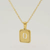 Women's 316L Stainless Steel Cross Chain Necklace With Hollow Letter Pendant