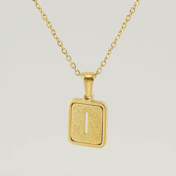 Women's 316L Stainless Steel Cross Chain Necklace With Hollow Letter Pendant