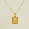 Women's 316L Stainless Steel Cross Chain Necklace With Hollow Letter Pendant