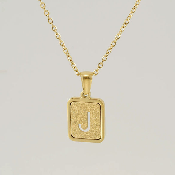 Women's 316L Stainless Steel Cross Chain Necklace With Hollow Letter Pendant
