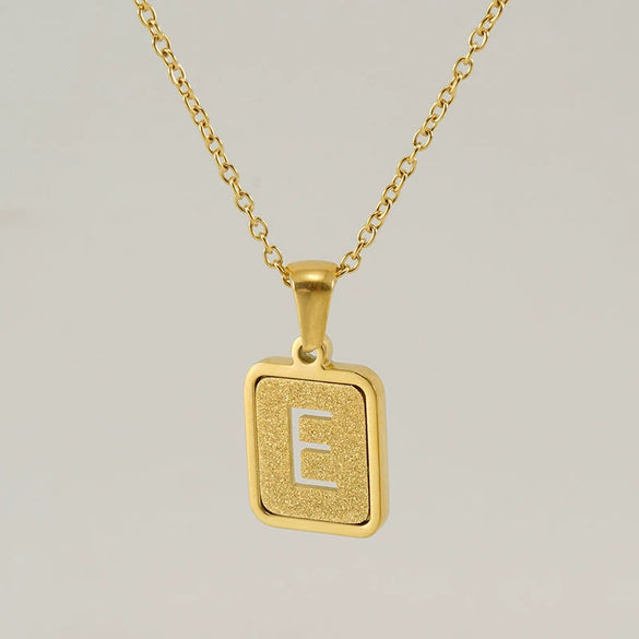 Women's 316L Stainless Steel Cross Chain Necklace With Hollow Letter Pendant