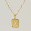 Women's 316L Stainless Steel Cross Chain Necklace With Hollow Letter Pendant