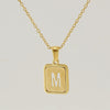 Women's 316L Stainless Steel Cross Chain Necklace With Hollow Letter Pendant