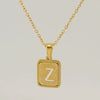 Women's 316L Stainless Steel Cross Chain Necklace With Hollow Letter Pendant