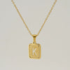 Women's 316L Stainless Steel Cross Chain Necklace With Hollow Letter Pendant