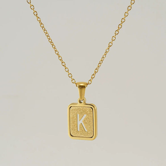 Women's 316L Stainless Steel Cross Chain Necklace With Hollow Letter Pendant