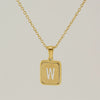 Women's 316L Stainless Steel Cross Chain Necklace With Hollow Letter Pendant