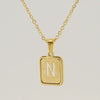 Women's 316L Stainless Steel Cross Chain Necklace With Hollow Letter Pendant