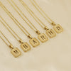 Women's 316L Stainless Steel Cross Chain Necklace With Hollow Letter Pendant
