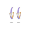 Women's Titanium Steel Cshaped Heart Zircon Earrings Electroplated Fashionable Niche Versatile Highend