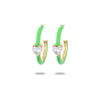 Women's Titanium Steel Cshaped Heart Zircon Earrings Electroplated Fashionable Niche Versatile Highend
