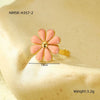 Women's Titanium Steel Daisy Flower Ring Light Luxury Style Electroplating Nonfading