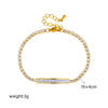 Women's Titanium Steel Diamond Rhinestone Chain Bracelet Light Luxury And Elegant Design