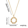 Women's Titanium Steel Donut Geometric Style Zircon Necklace With Vacuum Furnace Electroplating And Diamond Design