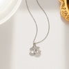Women's Titanium Steel Double C Necklace With Gold Micro Inlay And Geometric Design