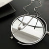 Women's Titanium Steel Double Square Hip Hop Geometric Clavicle Chain Pendant Necklace