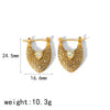 Women's Titanium Steel Earrings With Diamond And Ushape Geometric Design Light Luxury Style
