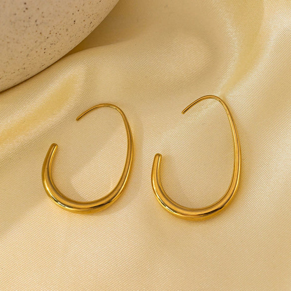 Women's Titanium Steel Earrings With Heart Shape Bow Tie Geometric Pattern And Electroplating