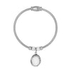 Women's 316L Stainless Steel Electroplated Heart And Geometric Pendant Bracelet New Retro Style